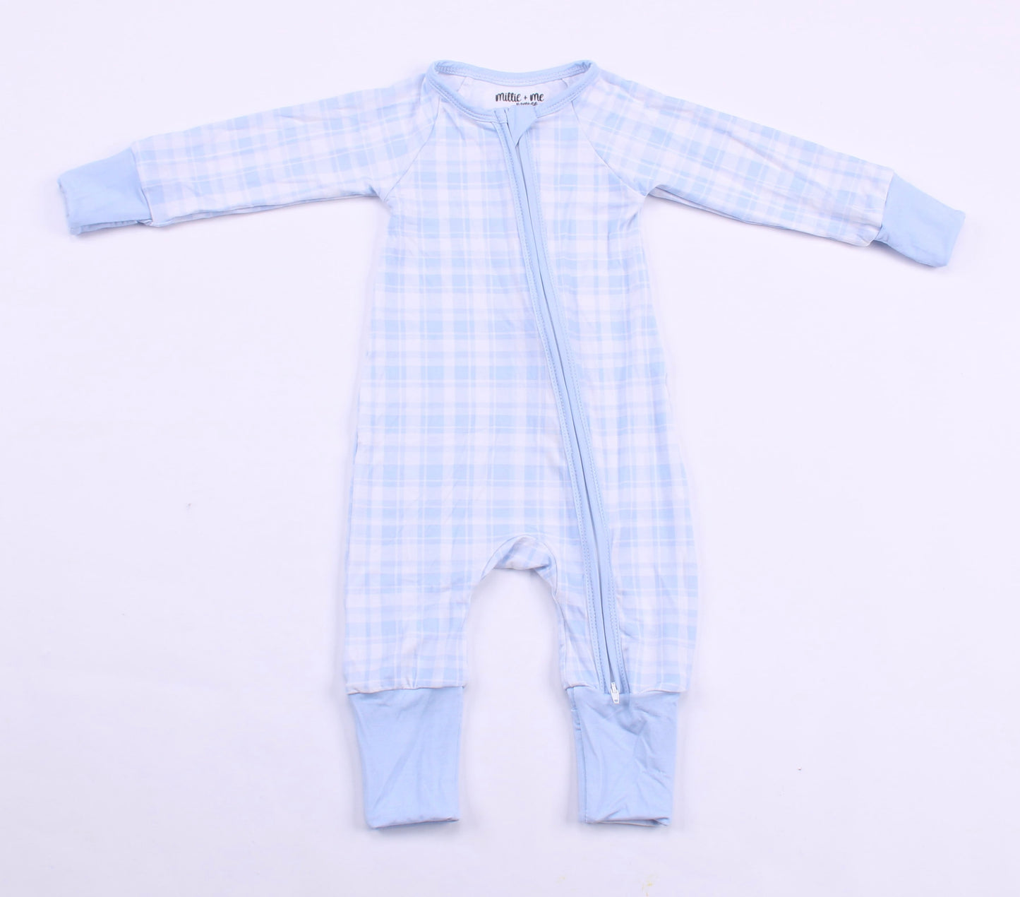 BLUE PLAID BAMBOO ZIPPY