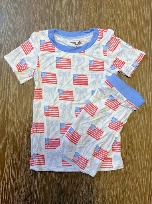 American Flag + Bows Bamboo Set