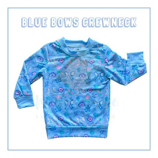 BLUE BOWS CREWNECK