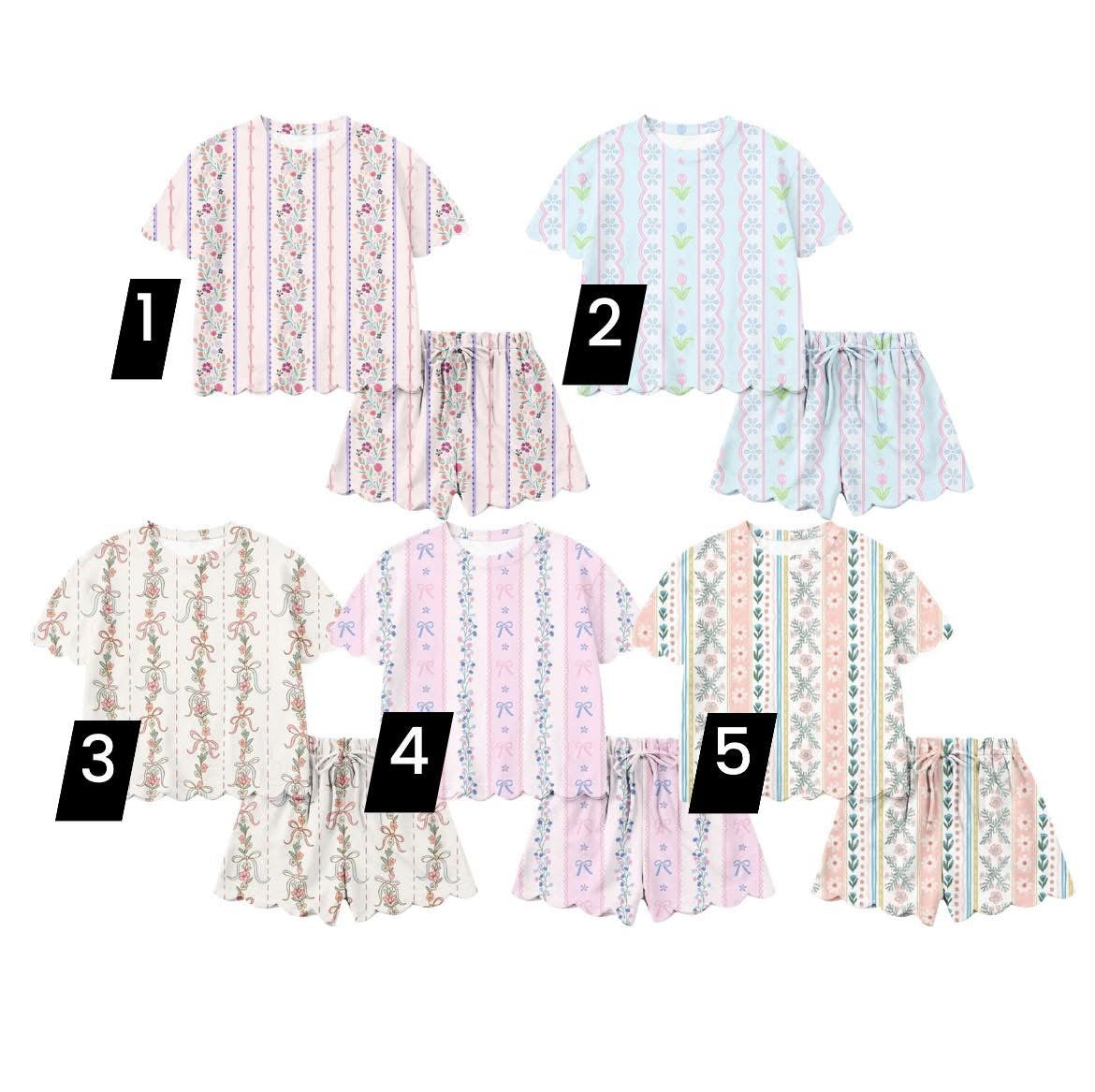 PRINTED SCALLOP SET