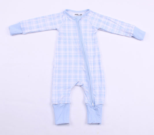 BLUE PLAID BAMBOO ZIPPY